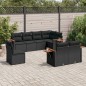 vidaXL 8-tlg. Garten-Sofagarnitur mit Kissen Schwarz Poly Rattan vidaXL 8-tlg. Garten-Sofagarnitur mit Kissen Schwarz Poly Rattan
