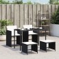 vidaXL 5-tlg. Garten-Essgruppe mit Kissen Schwarz Poly Rattan vidaXL 5-tlg. Garten-Essgruppe mit Kissen Schwarz Poly Rattan