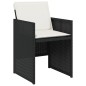 vidaXL 5-tlg. Garten-Essgruppe mit Kissen Schwarz Poly Rattan vidaXL 5-tlg. Garten-Essgruppe mit Kissen Schwarz Poly Rattan