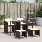 vidaXL 5-tlg. Garten-Essgruppe mit Kissen Braun Poly Rattan vidaXL 5-tlg. Garten-Essgruppe mit Kissen Braun Poly Rattan