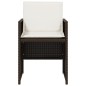 vidaXL 5-tlg. Garten-Essgruppe mit Kissen Braun Poly Rattan vidaXL 5-tlg. Garten-Essgruppe mit Kissen Braun Poly Rattan