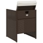 vidaXL 5-tlg. Garten-Essgruppe mit Kissen Braun Poly Rattan vidaXL 5-tlg. Garten-Essgruppe mit Kissen Braun Poly Rattan