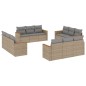 vidaXL 12-tlg. Garten-Sofagarnitur mit Kissen Beige Poly Rattan vidaXL 12-tlg. Garten-Sofagarnitur mit Kissen Beige Poly Rattan