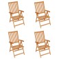 Gartenstühle 4 Stk. mit Beigen Kissen Massivholz Teak Gartenstühle 4 Stk. mit Beigen Kissen Massivholz Teak