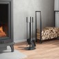 vidaXL 4-tlg. Kaminwerkzeug-Set 22x59 cm Stahl vidaXL 4-tlg. Kaminwerkzeug-Set 22x59 cm Stahl