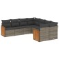 vidaXL 8-tlg. Garten-Sofagarnitur mit Kissen Grau Poly Rattan vidaXL 8-tlg. Garten-Sofagarnitur mit Kissen Grau Poly Rattan