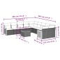 vidaXL 11-tlg. Garten-Sofagarnitur mit Kissen Schwarz Poly Rattan vidaXL 11-tlg. Garten-Sofagarnitur mit Kissen Schwarz Poly Rattan