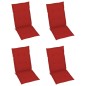 vidaXL Hochlehner Verstellbar 4 Stk. mit Auflagen Massivholz Akazie vidaXL Hochlehner Verstellbar 4 Stk. mit Auflagen Massivholz Akazie