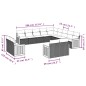 vidaXL 13-tlg. Garten-Sofagarnitur mit Kissen Grau Poly Rattan vidaXL 13-tlg. Garten-Sofagarnitur mit Kissen Grau Poly Rattan