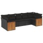 vidaXL 7-tlg. Garten-Sofagarnitur mit Kissen Schwarz Poly Rattan vidaXL 7-tlg. Garten-Sofagarnitur mit Kissen Schwarz Poly Rattan