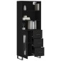 Highboard Schwarz 69,5x34x180 cm Holzwerkstoff Highboard Schwarz 69,5x34x180 cm Holzwerkstoff
