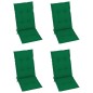 Verstellbare Gartenstühle 4 Stk. mit Auflagen Massivholz Akazie Verstellbare Gartenstühle 4 Stk. mit Auflagen Massivholz Akazie