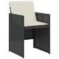 vidaXL 3-tlg. Bistro-Set mit Kissen Schwarz Poly Rattan vidaXL 3-tlg. Bistro-Set mit Kissen Schwarz Poly Rattan