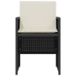 vidaXL 3-tlg. Bistro-Set mit Kissen Schwarz Poly Rattan vidaXL 3-tlg. Bistro-Set mit Kissen Schwarz Poly Rattan