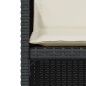 vidaXL 3-tlg. Bistro-Set mit Kissen Schwarz Poly Rattan vidaXL 3-tlg. Bistro-Set mit Kissen Schwarz Poly Rattan
