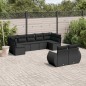 vidaXL 9-tlg. Garten-Sofagarnitur mit Kissen Schwarz Poly Rattan vidaXL 9-tlg. Garten-Sofagarnitur mit Kissen Schwarz Poly Rattan