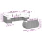 vidaXL 9-tlg. Garten-Sofagarnitur mit Kissen Schwarz Poly Rattan vidaXL 9-tlg. Garten-Sofagarnitur mit Kissen Schwarz Poly Rattan