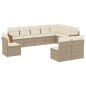 vidaXL 10-tlg. Garten-Sofagarnitur mit Kissen Beige Poly Rattan vidaXL 10-tlg. Garten-Sofagarnitur mit Kissen Beige Poly Rattan