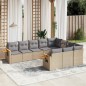 vidaXL 10-tlg. Garten-Sofagarnitur mit Kissen Beige Poly Rattan vidaXL 10-tlg. Garten-Sofagarnitur mit Kissen Beige Poly Rattan