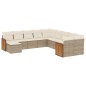 vidaXL 11-tlg. Garten-Sofagarnitur mit Kissen Beige Poly Rattan vidaXL 11-tlg. Garten-Sofagarnitur mit Kissen Beige Poly Rattan