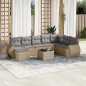 vidaXL 9-tlg. Garten-Sofagarnitur mit Kissen Beige Poly Rattan vidaXL 9-tlg. Garten-Sofagarnitur mit Kissen Beige Poly Rattan