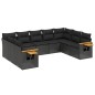 vidaXL 9-tlg. Garten-Sofagarnitur mit Kissen Schwarz Poly Rattan vidaXL 9-tlg. Garten-Sofagarnitur mit Kissen Schwarz Poly Rattan
