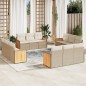 vidaXL 12-tlg. Garten-Sofagarnitur mit Kissen Beige Poly Rattan vidaXL 12-tlg. Garten-Sofagarnitur mit Kissen Beige Poly Rattan