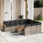 vidaXL 11-tlg. Garten-Sofagarnitur mit Kissen Grau Poly Rattan vidaXL 11-tlg. Garten-Sofagarnitur mit Kissen Grau Poly Rattan