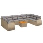 vidaXL 11-tlg. Garten-Sofagarnitur mit Kissen Beige Poly Rattan vidaXL 11-tlg. Garten-Sofagarnitur mit Kissen Beige Poly Rattan