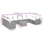 vidaXL 11-tlg. Garten-Sofagarnitur mit Kissen Beige Poly Rattan vidaXL 11-tlg. Garten-Sofagarnitur mit Kissen Beige Poly Rattan
