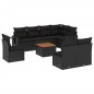 vidaXL 9-tlg. Garten-Sofagarnitur mit Kissen Schwarz Poly Rattan vidaXL 9-tlg. Garten-Sofagarnitur mit Kissen Schwarz Poly Rattan