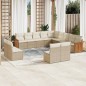 vidaXL 13-tlg. Garten-Sofagarnitur mit Kissen Beige Poly Rattan vidaXL 13-tlg. Garten-Sofagarnitur mit Kissen Beige Poly Rattan