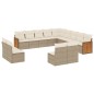 vidaXL 13-tlg. Garten-Sofagarnitur mit Kissen Beige Poly Rattan vidaXL 13-tlg. Garten-Sofagarnitur mit Kissen Beige Poly Rattan
