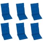 Verstellbare Gartenstühle 6 Stk. mit Auflagen Massivholz Akazie Verstellbare Gartenstühle 6 Stk. mit Auflagen Massivholz Akazie