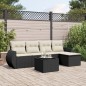 vidaXL 6-tlg. Garten-Sofagarnitur mit Kissen Schwarz Poly Rattan vidaXL 6-tlg. Garten-Sofagarnitur mit Kissen Schwarz Poly Rattan