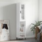 Highboard Hochglanz-Weiß 34,5x34x180 cm Holzwerkstoff Highboard Hochglanz-Weiß 34,5x34x180 cm Holzwerkstoff