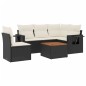 vidaXL 6-tlg. Garten-Sofagarnitur mit Kissen Schwarz Poly Rattan vidaXL 6-tlg. Garten-Sofagarnitur mit Kissen Schwarz Poly Rattan