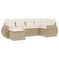 vidaXL 6-tlg. Garten-Sofagarnitur mit Kissen Beige Poly Rattan vidaXL 6-tlg. Garten-Sofagarnitur mit Kissen Beige Poly Rattan