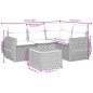 vidaXL 5-tlg. Garten-Sofagarnitur mit Kissen Schwarz Poly Rattan vidaXL 5-tlg. Garten-Sofagarnitur mit Kissen Schwarz Poly Rattan