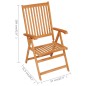 Gartenstühle 6 Stk. mit Roten Kissen Massivholz Teak Gartenstühle 6 Stk. mit Roten Kissen Massivholz Teak