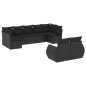 vidaXL 9-tlg. Garten-Sofagarnitur mit Kissen Schwarz Poly Rattan vidaXL 9-tlg. Garten-Sofagarnitur mit Kissen Schwarz Poly Rattan