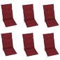 Verstellbare Gartenstühle 6 Stk. mit Auflagen Massivholz Akazie Verstellbare Gartenstühle 6 Stk. mit Auflagen Massivholz Akazie