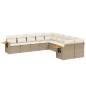 vidaXL 10-tlg. Garten-Sofagarnitur mit Kissen Beige Poly Rattan vidaXL 10-tlg. Garten-Sofagarnitur mit Kissen Beige Poly Rattan