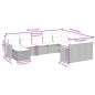 vidaXL 10-tlg. Garten-Sofagarnitur mit Kissen Schwarz Poly Rattan vidaXL 10-tlg. Garten-Sofagarnitur mit Kissen Schwarz Poly Rattan