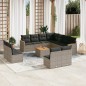 vidaXL 12-tlg. Garten-Sofagarnitur mit Kissen Grau Poly Rattan vidaXL 12-tlg. Garten-Sofagarnitur mit Kissen Grau Poly Rattan