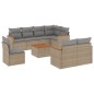 vidaXL 9-tlg. Garten-Sofagarnitur mit Kissen Beige Poly Rattan vidaXL 9-tlg. Garten-Sofagarnitur mit Kissen Beige Poly Rattan