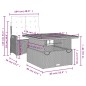 vidaXL 2-tlg. Garten-Essgruppe mit Kissen Grau Poly Rattan vidaXL 2-tlg. Garten-Essgruppe mit Kissen Grau Poly Rattan