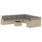 vidaXL 11-tlg. Garten-Sofagarnitur mit Kissen Beige Poly Rattan vidaXL 11-tlg. Garten-Sofagarnitur mit Kissen Beige Poly Rattan