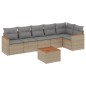 vidaXL 7-tlg. Garten-Sofagarnitur mit Kissen Beige Poly Rattan vidaXL 7-tlg. Garten-Sofagarnitur mit Kissen Beige Poly Rattan