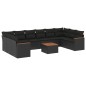 vidaXL 11-tlg. Garten-Sofagarnitur mit Kissen Schwarz Poly Rattan vidaXL 11-tlg. Garten-Sofagarnitur mit Kissen Schwarz Poly Rattan